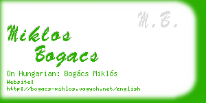 miklos bogacs business card